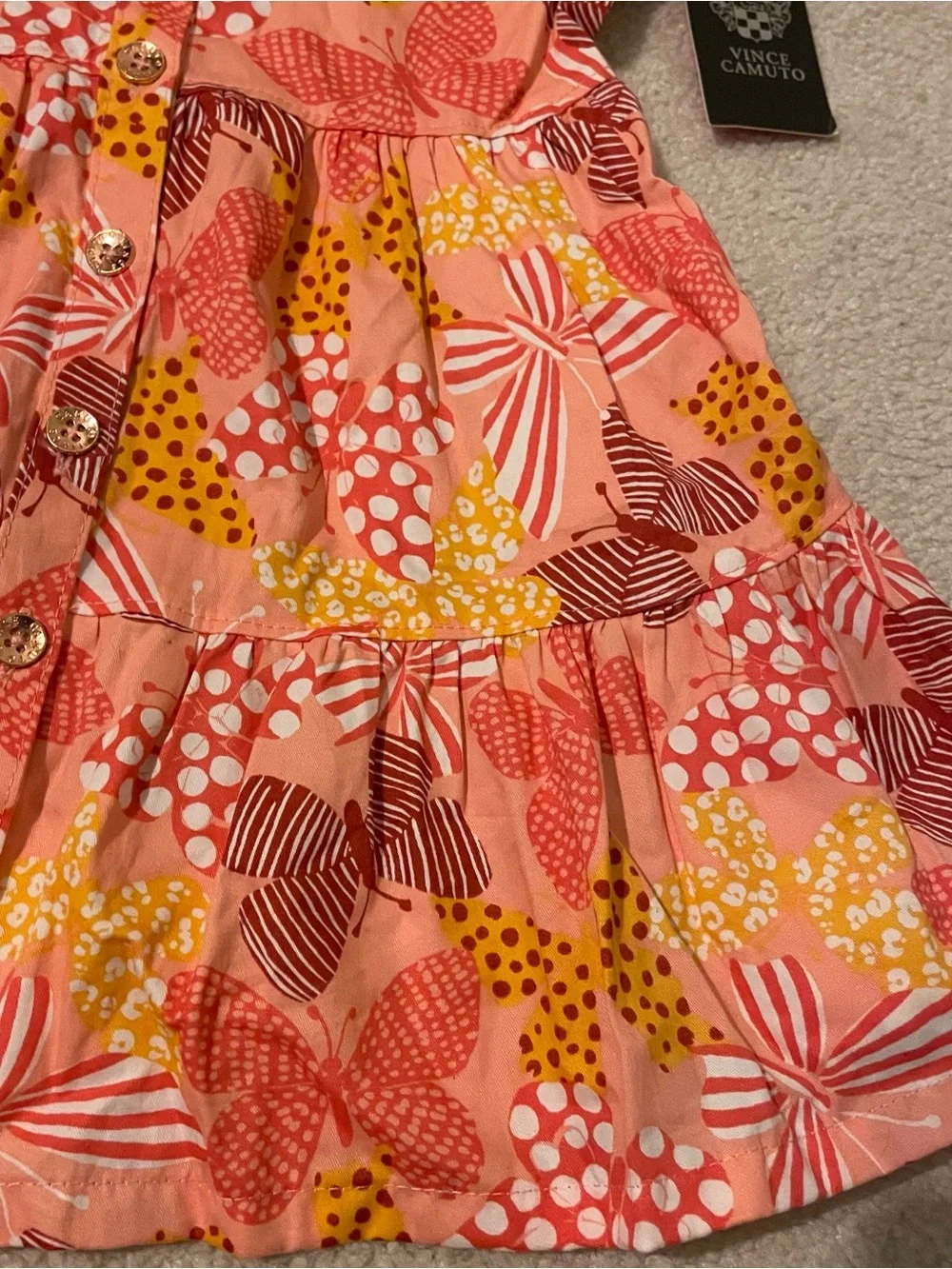 VINCE CAMUTO cotton butterfly dress 2T NWT